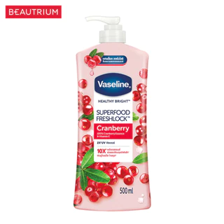 VASELINE Healthy Bright Superfood Freshlock Cranberry ครีมบำรุงผิวกาย 500ml