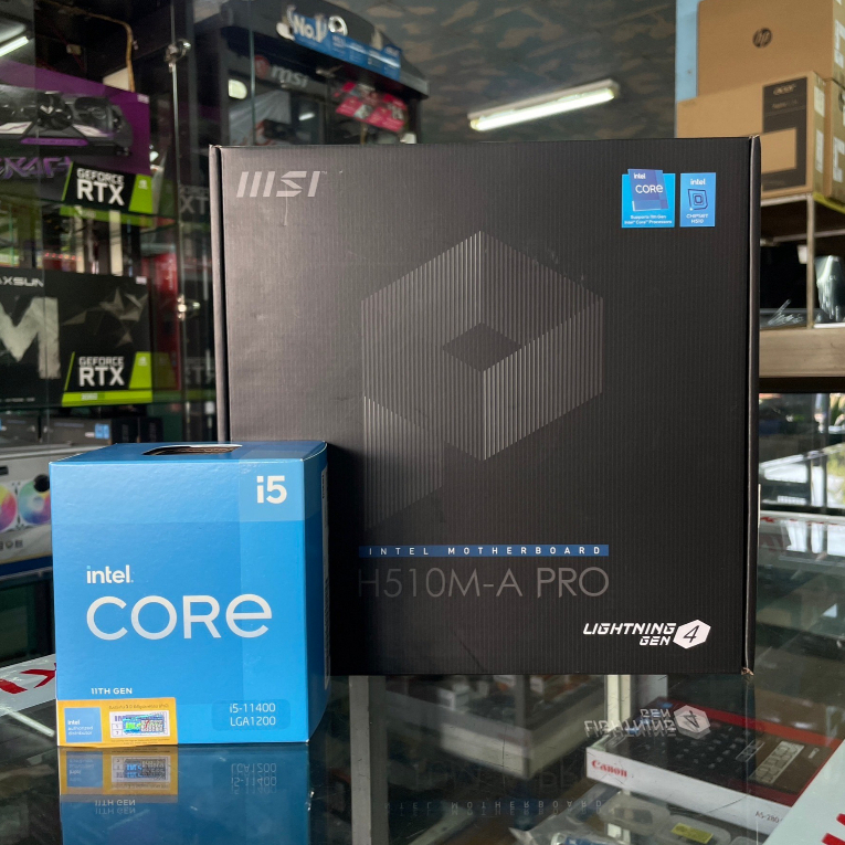 CPU(ซีพียู) INTEL CORE I5-11400 2.6GHz(LGA1200)+Mainboard(เมนบอร์ด)MSI H510M-A PRO *ประกันศูนย์ไทย 3