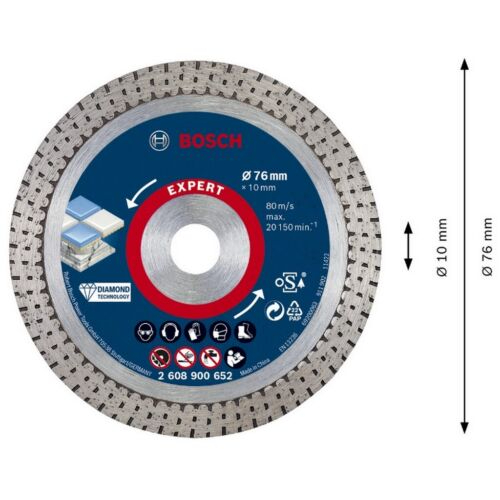 ใบเพชรตัดกระเบื้อง 3" BOSCH 2608900652 Expert HardCeramic รูปที่ 3