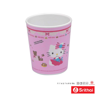 Srithai Melamine แก้วน้ำ เมลามีน ลายคิตตี้-ช็อคโกแลต C 635-2.5 ขนาด 2.5 นิ้ว