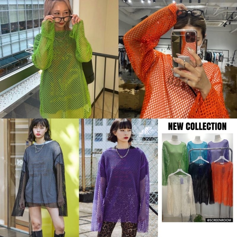 เสื้อเเขนยาวตาข่าย​ สไตล์​เกาหลี​ สาวchic &​cool​ ห้ามพลาดพร้อมส่ง​