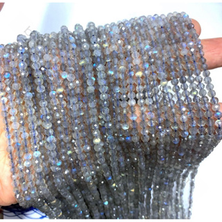 1 ST 15.5cm Long Natural Labradorite Faceted Polished Beads 2mm-3mm/ Top High Quality Stone / Stone for Jewelry