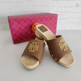 Tory Burch BRITTEN ESPADRILLE SLIDE SMOOTH LEATHER