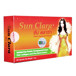 Sun Clara ซัน คลาร่า อาหารเสริมสำหรับผู้หญิง กล่องส้ม (30 แคปซูล) [1 กล่อง]