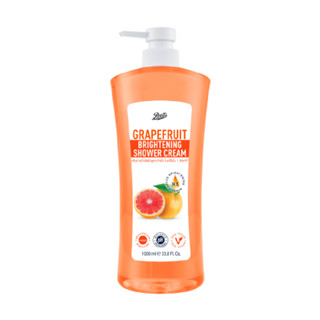 Boots Grapefruit Brightening Shower Cream 1000 ml. บู๊ทส์ เกรปฟรุต ไบรท์เทนนิ่ง ชาวเวอร์ ครีม 1000 มล.