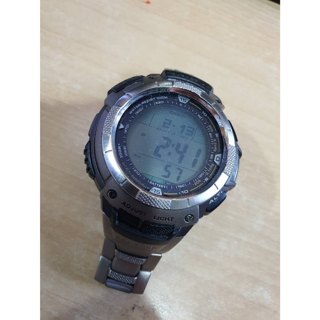 CASIO PROTREK PRG-80T ตัวเรือนไทนาเนียม Triple Sensor