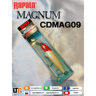 [📍 กรอกโค้ด LONLINEMAY30 ลดทันที 15% ]เหยื่อปลอม Rapala Magnum CDMAG 09 / 9cm. สีขาวหัวแดง