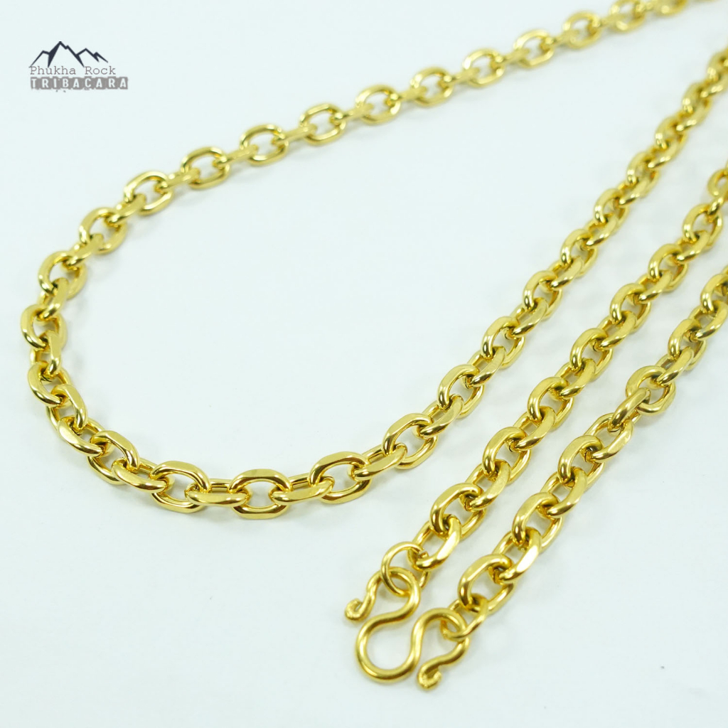 U46 ลายคดกริช โซ่ช้าง ขนาด 6 มม สร้อยคอ ห้อยพระ สร้อยคอสแตนเลส สร้อยพระ stainless necklace