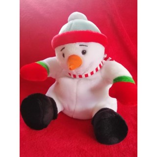 ตุ๊กตา​ Snowman ร้องเพลง​ Santa Clause is coming to town ตัวสูงประมาณ​ 20 ซม.​