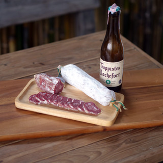 Saucisson "Rochefort 8" Belgian Beer Trappist infused Salami Charcuterie Belgium Dried Sausage Natural Free Range Pork