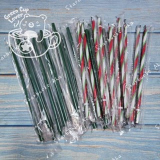 Starbucks Straw หลอดรียูสสีเขียว/หลอดรียูสสีลูกกวาด(Usa) นำกลับมาใช้ซ้ำได้‼️พร้อมส่ง‼️