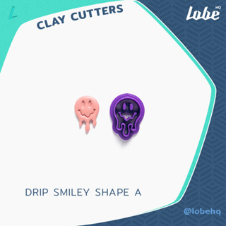 Drip Smiley Shape A Clay Cutter/ Size 25/Clay Earring Cutter/ Plastic Polymer Cutter/ แม่พิมพ์กดดินรูปทรงสมายลี่