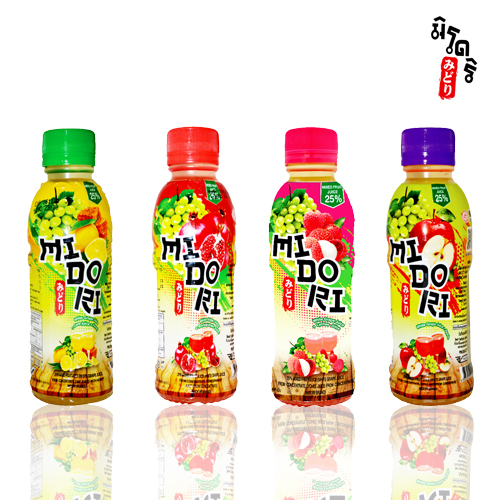 มิโดริ Midori น้ำผลไม้ ชาผลไม้ หอม อร่อย (6ขวด x 200ml)