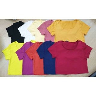 เสื้อยืดเอวลอย แขนสั้น ฟรีไซส์