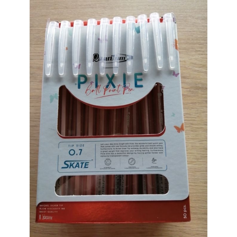 ปากกา​ QuanTum​ SKATE​ PIXIE​ หมึกสีแดง​ 0.7​ มม.​ แพ็ค​ (1x10​ ด้าม)​
