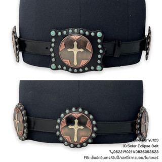 Concho  belt เข็มขัดวินเทจ งานนอก มีเส้นเดียว