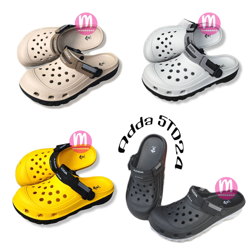 Adda 5TD24 รุ่น M1 และ M2 รองเท้าหัวโต พื้น 2density แต่งสายหนัง รองเท้ารัดส้น
