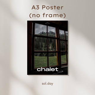 [A3 Poster] โปสเตอร์แต่งห้อง ขนาด A3 ลายวิวเขา chalet