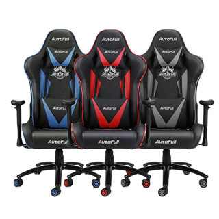 Autofull Gaming Chair AF805BPUZ Black-Red Ergonomic  เก้าอี้เกมมิ่ง - สีแดง/สีฟ้า/สีเทา