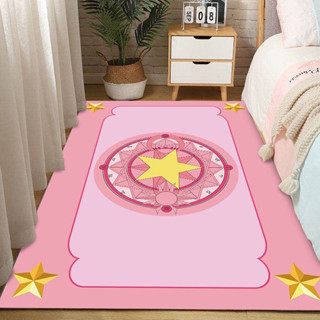 Bedsheet.BKK พรมปูพื้น 3D ขนาด80x160cm ผืนใหญ่ ปูหน้าโซฟา ห้องรับแขก ปูนั่งเล่น มียางกันลื่น รหัส024.