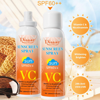 Disaar sunscreen spray ใบหน้า ครีมกันแดด 160ml SPF 60 pa++++