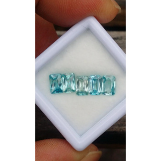 พลอย เพทาย Natural Zircon 5 เม็ด 3.65 กะรัต (Cts.克拉)