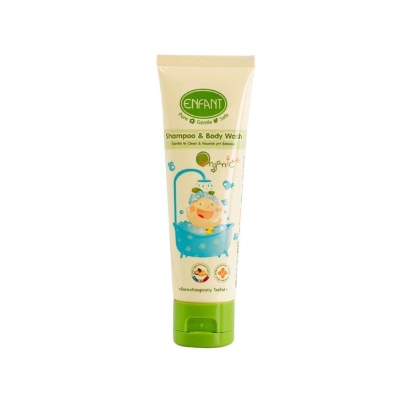 ENFANT(อองฟองต์) แชมพูและอาบน้ำ ORGANIC SHAMPOO & BODYWASH 80 ML.