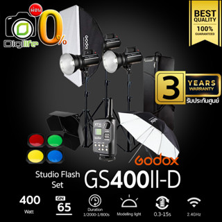 ผ่อน 0%** Godox Studio Flash GS400II-D SET ชุดไฟสตูดิโอ 400W - รับประกันศูนย์ Godox Thailand 3ปี ( GS400 II -D )