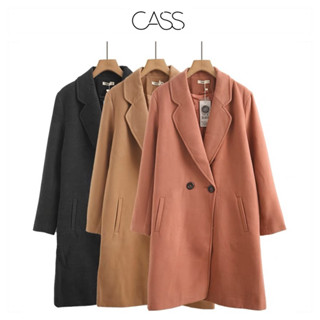 เสื้อโค้ท โค้ทวูล โค้ทกันหนาว เสื้อโค้ท OVERCOAT โค้ทวูลกันหนาว โค้ทยาว ❄️แบรนด์✨CASS✨  (wy1027)