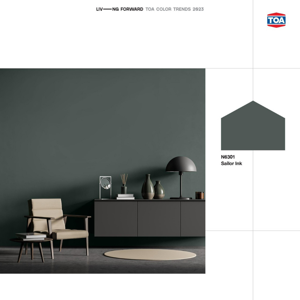 (1.0 แกลลอน) สีน้ำอะคริลิค100% ซุปเปอร์เมเทค/โฟร์ซีซันส์ กึ่งเงา #N6301