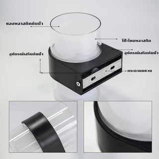 SEEDIQ IP65 โคมไฟติดผนังกันน้ำ โคมไฟติดผนังกลางแจ้ง โคมไฟติดผนังกลางแจ้งสำหรับระเบียงสวน AC220V LED โคมไฟติดผนัง