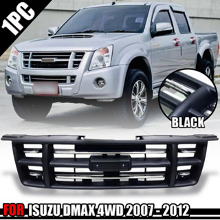 กระจังหน้า หน้ากระจัง รุ่น อิซูซุ ดีแมกซ์ 4WD ISUZU D-MAX 4WD ปี 2007-2012 สีดำ 1 ชิ้น