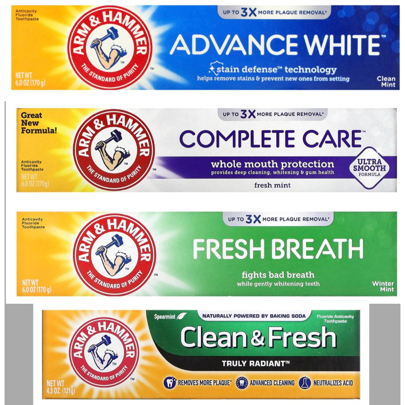 [พร้อมส่ง] นำเข้าจากอเมริกา ของแท้ 100% ยาสีฟัน Arm & Hammer, AdvanceWhite, Anticavity Fluoride Toot