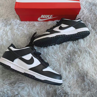 【ของแท้ 100 %】Nike Dunk Low Retro "White Black"(Panda)