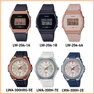 นาฬิกา Casio รุ่น LW-204 และ LWA-300 นาฬิกาผู้หญิงสายเรซิ่น รุ่นใหม่ สุดHot -ของแท้ 100% รับประกันสินค้า 1 ปี