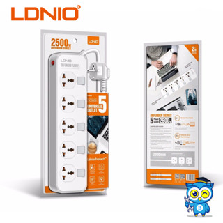 ของแท้100%  LDNIO SC4408 ปลั๊กพ่วง 4 ช่อง 4 USB 3.4A Max universal outlet Power Strip รองรับไฟ 2500W-10A