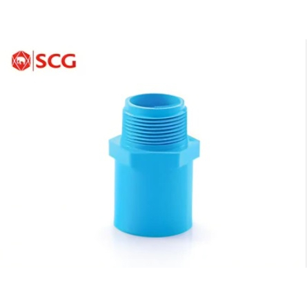 ข้อต่อตรงเกลียวนอก-หนา ฟ้า SCG ขนาด 2" / 2 1/2" / 3"