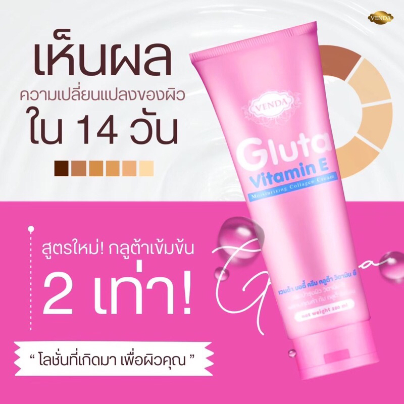 ของแท้ ส่งจริง💯ส่งไว กลูต้าVANDA แท้ 100% +++เวนด้า บอดี้ครีมกลูต้า วิตามินอี ครีมทาผิว กลูต้าผิวขาว