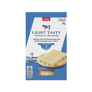 Coles Light Cheese &amp; Crackers 🧀🥨 50 g.