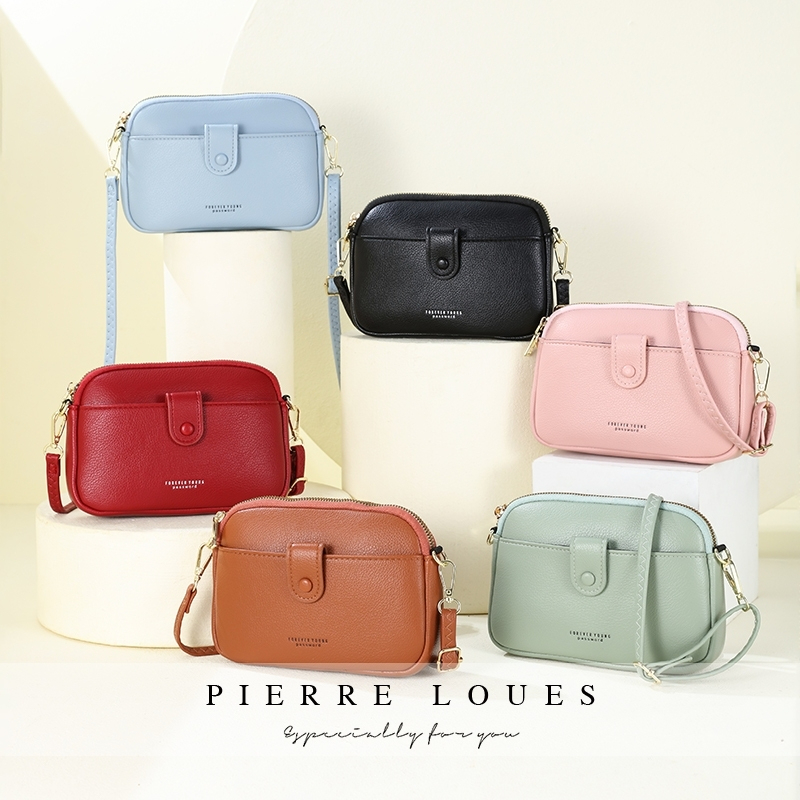 PL614-64 กระเป๋าสะพายข้างผู้หญิงพร้อมส่ง PIERRE LOUES ใส่ของได้เยอะ พกพาไม่หนักไหล่ แฟชั่นสำหรับผู้หญฺิง