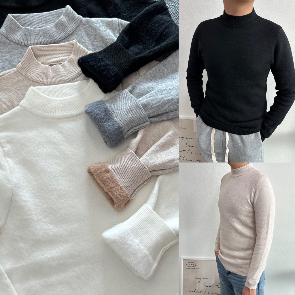 [umore.edition] ✨พร้อมส่ง (ใส่ได้ทั้ง ช\ญ)  Chiffon fleece Sweater รุ่นนี้เต็ม10ไม่หักครับ ดีเทลผ้าน