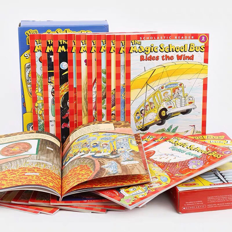 23 Books/set The Magic School Bus Science Readers Kids Coloring Reading Story Books for Children Book Set Educational
