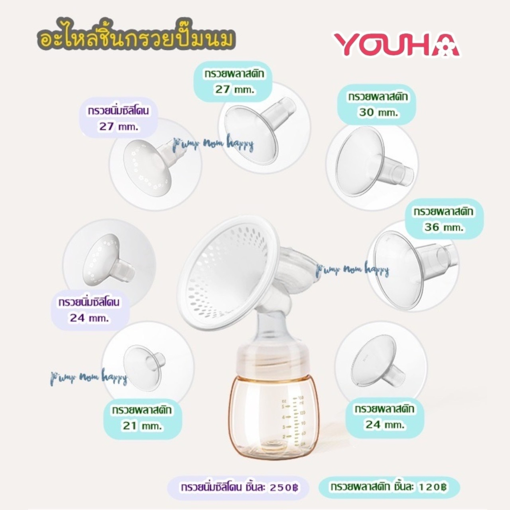 Youha อะไหล่ชุดกรวยปั๊มนม Youha Plus (ราคาต่อชิ้น) รูปที่ 2