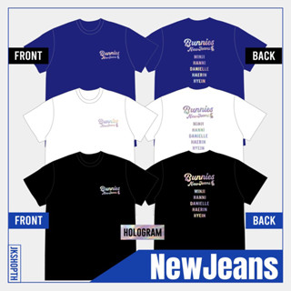 🐰NewJeans t-shirt | สกรีนหน้า-หลัง Hologram💿 Gold🏅