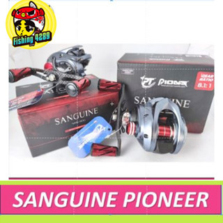 รอกตกปลา Pioneer  SANGUINE ลูกปืน 6+1 Gear Ratio : 8.1:1 รอกหยดน้ำ รอกเบท