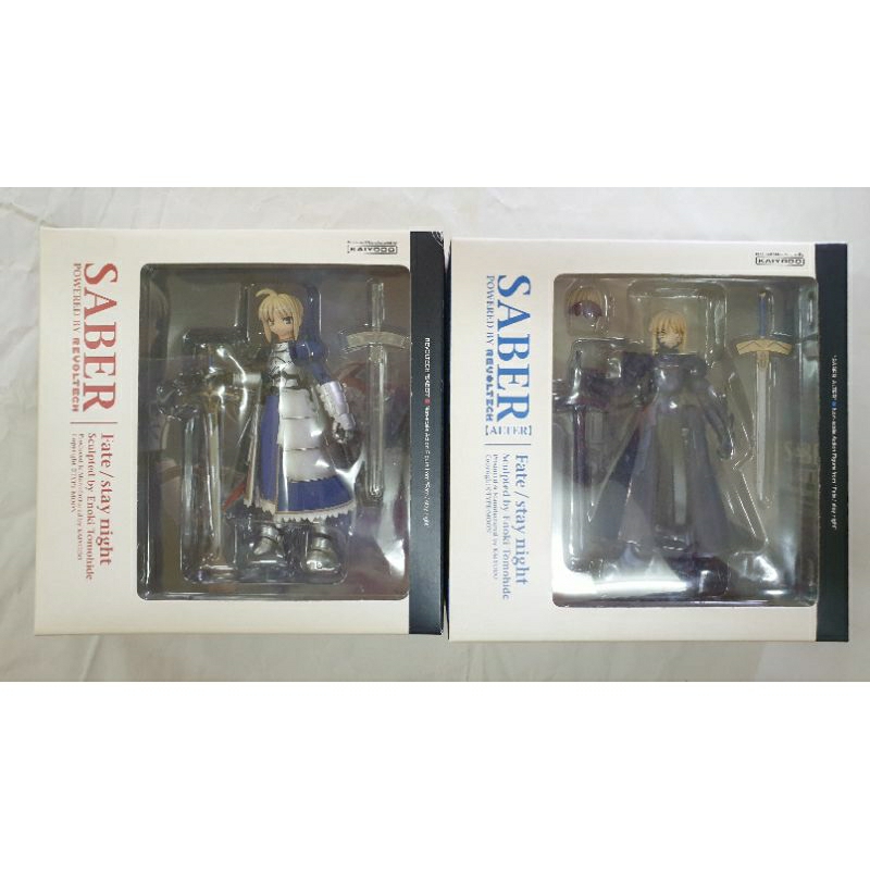 Revoltech Fate/Stay night Saber and Saber alter jp lot มือ 2 และไม่แกะเทป