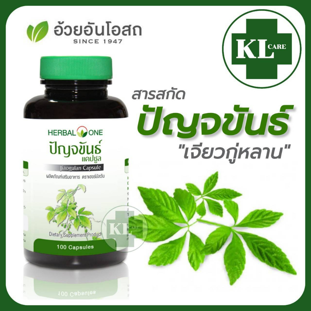 ปัญจขันธ์ เจี่่ยวกู้หลาน (สูตรสกัด) บำรุงหัวใจ ลดความดันโลหิต อ้วยอันโอสถ 100 แคปซูล ของแท้100%
