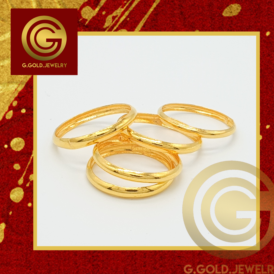 GGOLD แหวนทอง96.5%แท้ นน. 1.90 ก. ลายเงาเกลี้ยง [G-00815]