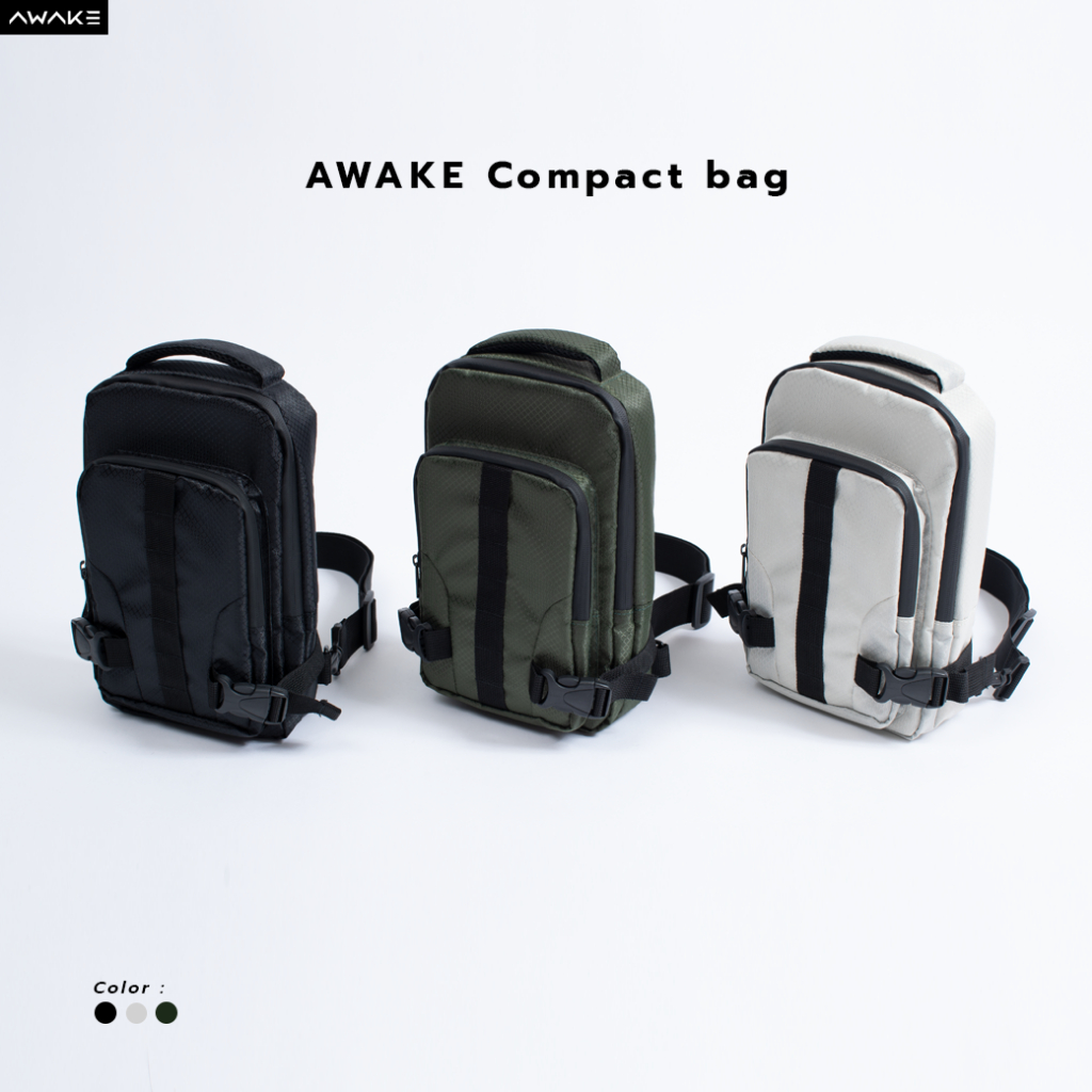 AWAKE กระเป๋าคาดอกกันน้ำ Compact bag