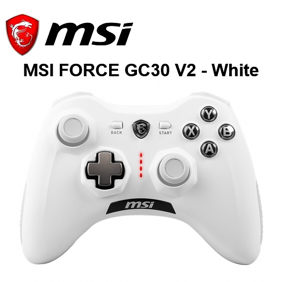 ⚡️จอยสติ๊กเล่นเกม⚡️ MSI FORCE GC30 V2 WHITE WIRELESS GAMING CONTROLLER (GC 30) 2Y.